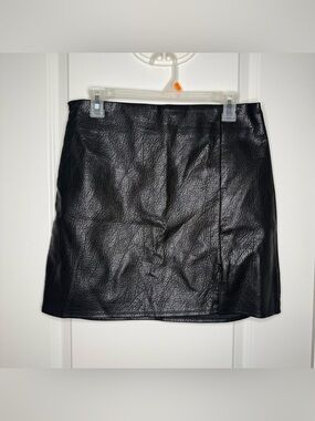Old Navy Black Faux Leather Mini Skirt